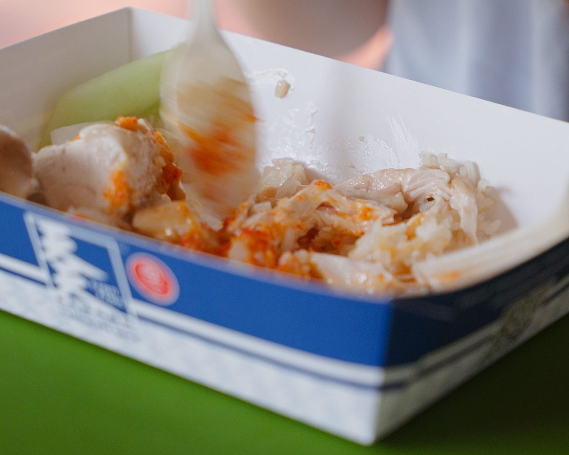 Tian Tian Chicken rice with chili sauce